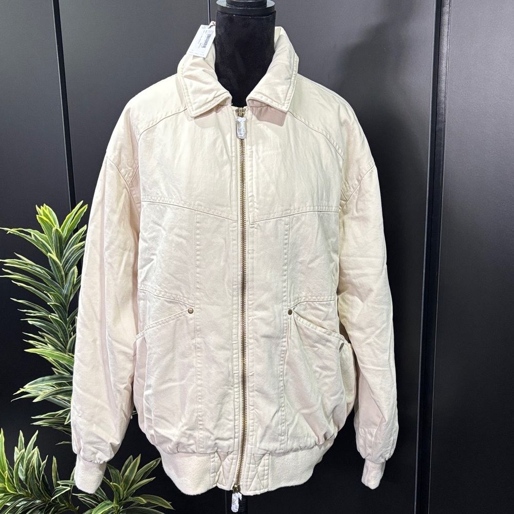 Nasty Girl Patchwork Twill Bomber Jacket,patch front pockets,1 back,quilt lined